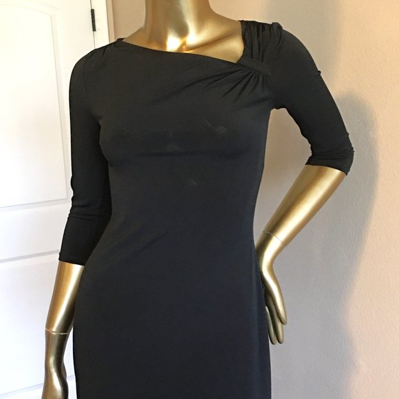 𝗪𝗛𝗜𝗧𝗘 𝗛𝗢𝗨𝗦𝗘 | 𝗕𝗟𝗔𝗖𝗞 𝗠𝗔𝗥𝗞𝗘𝗧 3/4 Sleeve Body Con Dress - Picture 3 of 10